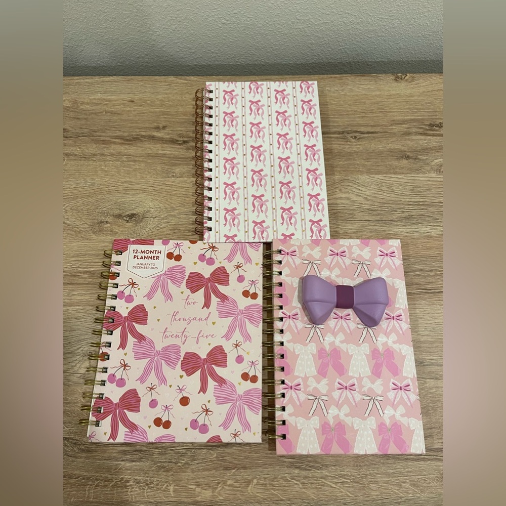Bow notebook set of 3